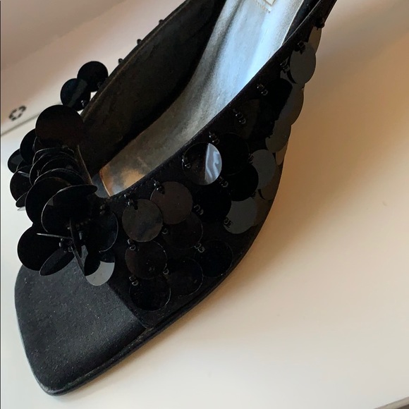 Caparros evening shoe/black sequins/kitten heels - Picture 4 of 12